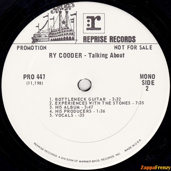 Ry Cooder - Talking About